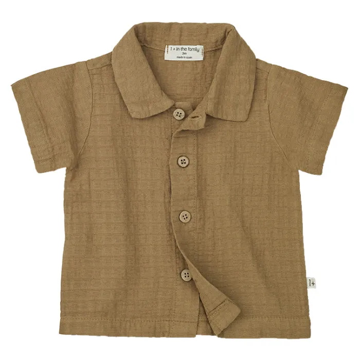 1+ In The Family Baby And Child David Shirt Biscotto Brown