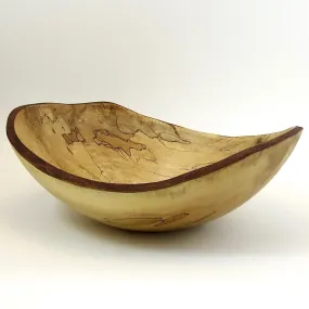 15-inch Spalted Maple Oval Serving Bowl