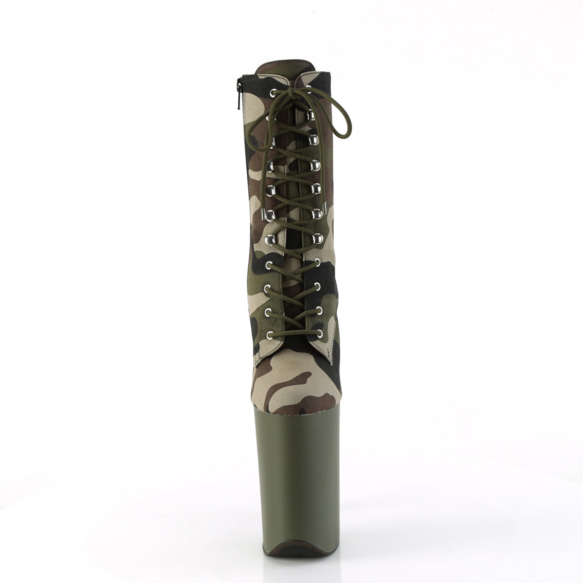 9 Inch Heel INFINITY-1020CAMO Green Camo Fabric