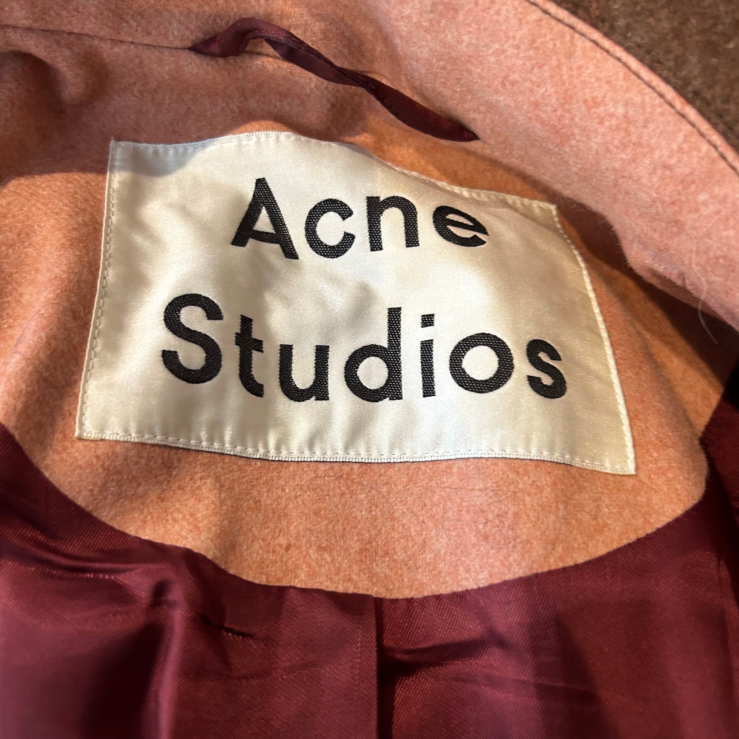 Acne Studios Coffee & Merlot Check Wool & Cashmere Jacket XXS/XS/S/M