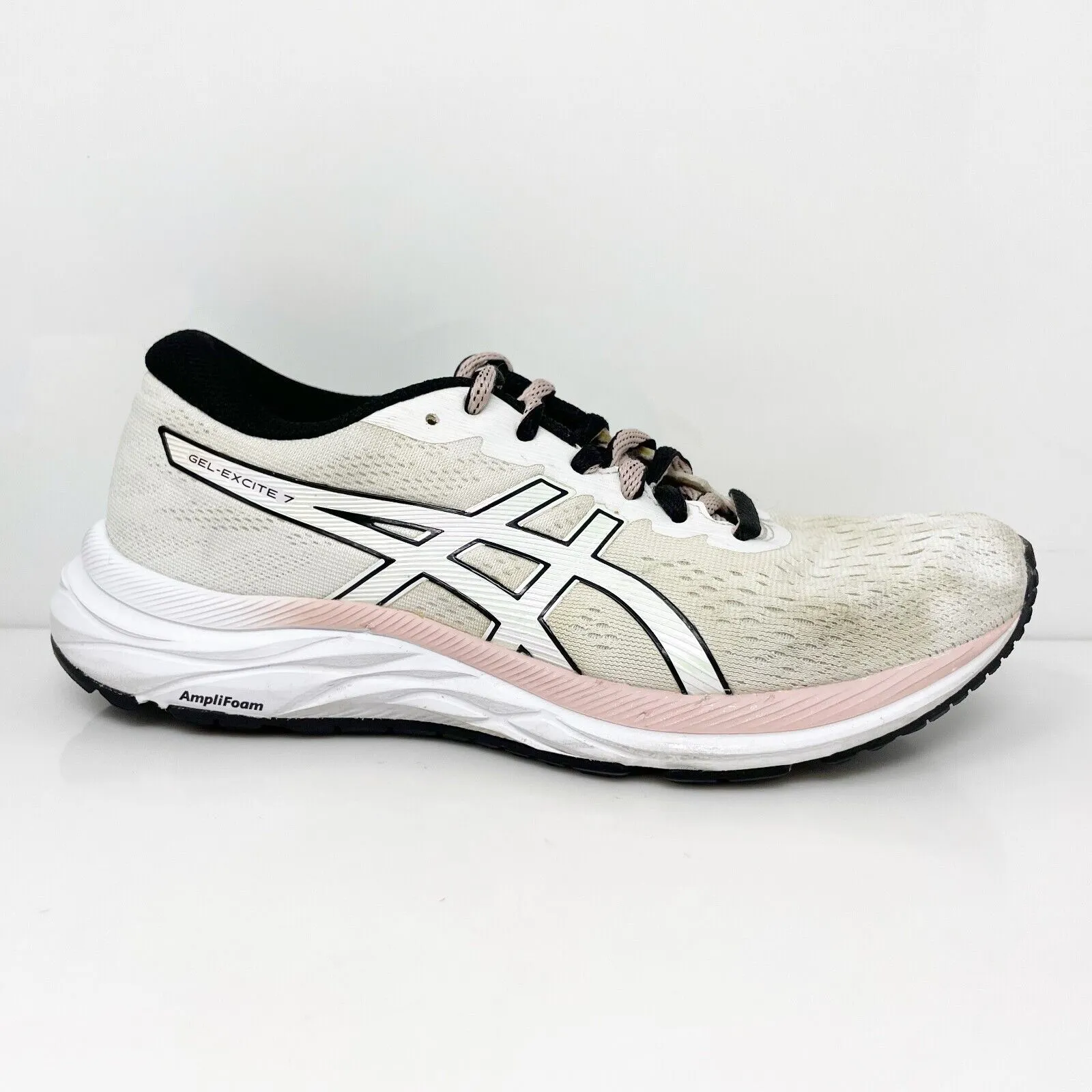 Asics Womens Gel Excite 7 1012A840 White Running Shoes Sneakers Size 6.5