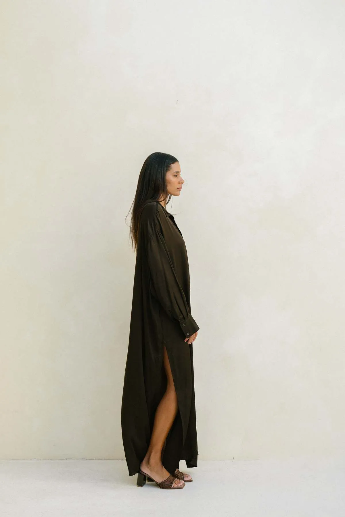 Bahhgoose Chi Long Sleeve Dress - Cacao