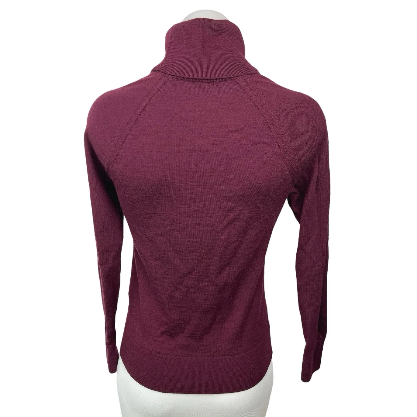 Banana Republic Purple 100% Merino Wool Knit Turtleneck Pullover Sweater Top S