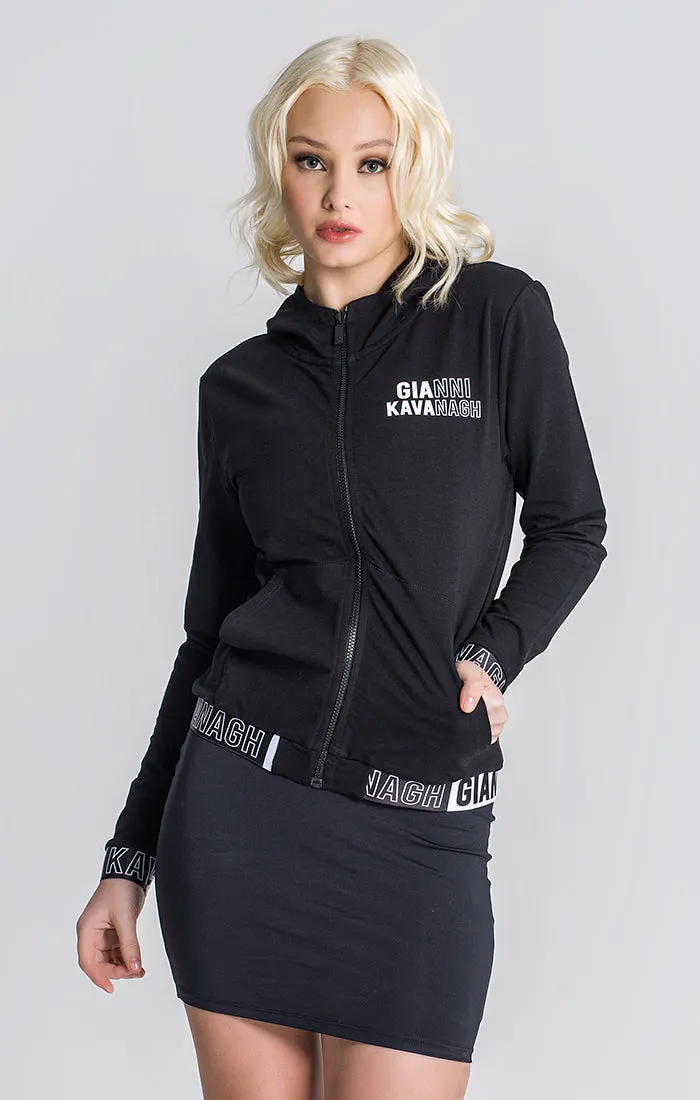 Black Reverse Zip Jacket