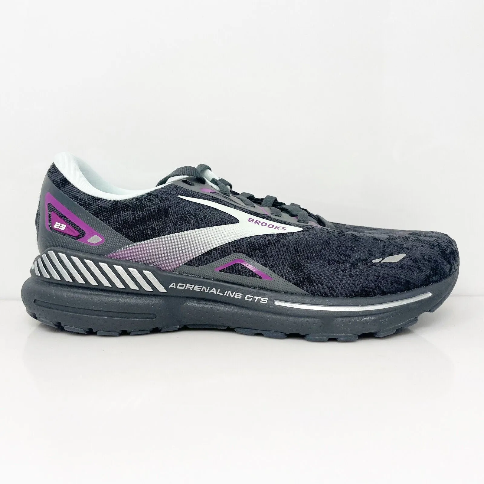 Brooks Womens Adrenaline GTS 23 1203811B072 Black Running Shoes Sneakers Sz 9.5B