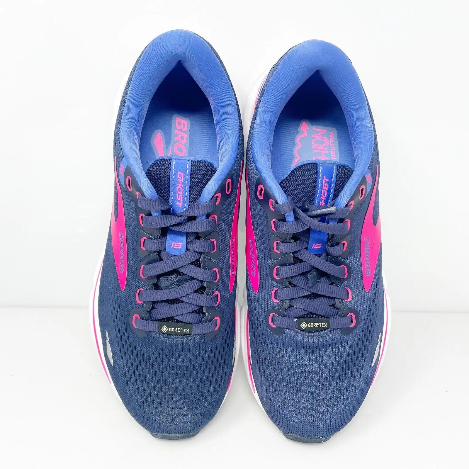 Brooks Womens Ghost 15 GTX 1203821B460 Blue Running Shoes Sneakers Size 7 B