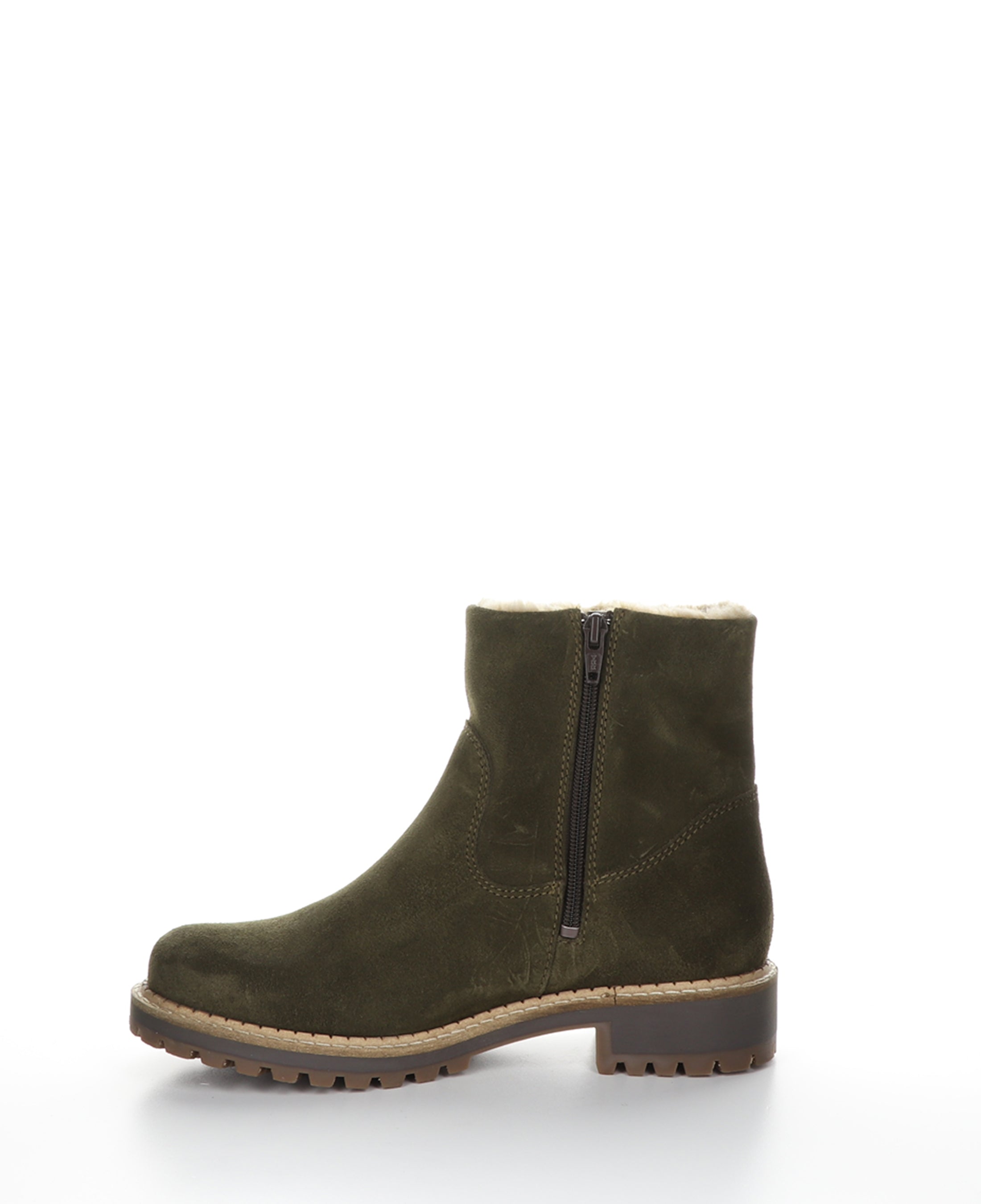 CALIB OLIVE Round Toe Boots