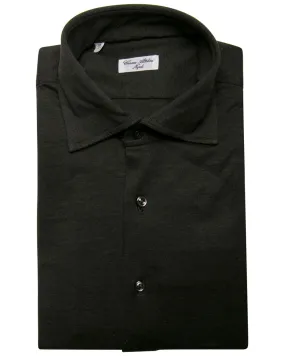 Charcoal Knit Dress Shirt