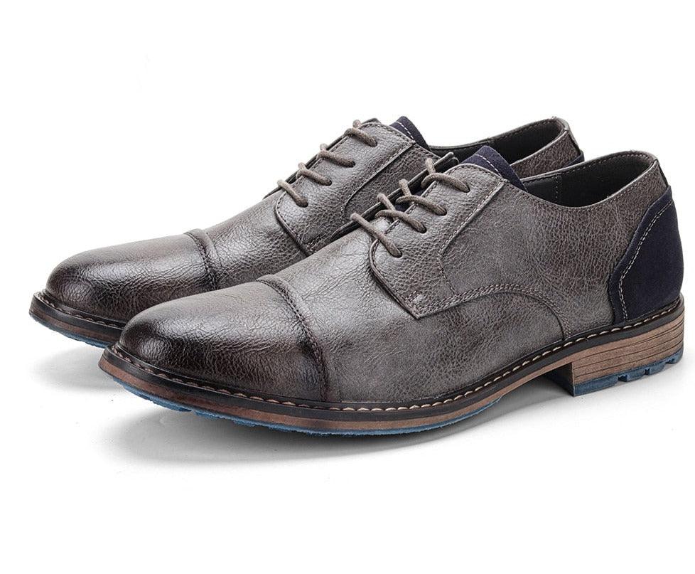 Classic Derby Leather Men's Casual Shoes - Formal Business KZ304