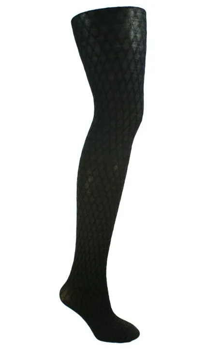 Columbine 1436 Diamond Superfine Merino Tights Black