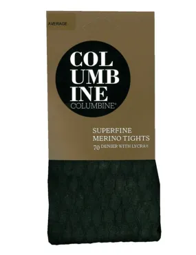 Columbine 1436 Diamond Superfine Merino Tights Black