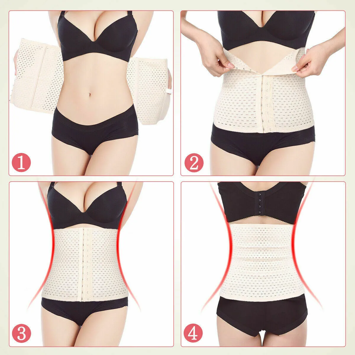 Corset Waist Trainer Training Shaper Body Shapewear Underbust Tummy Belt