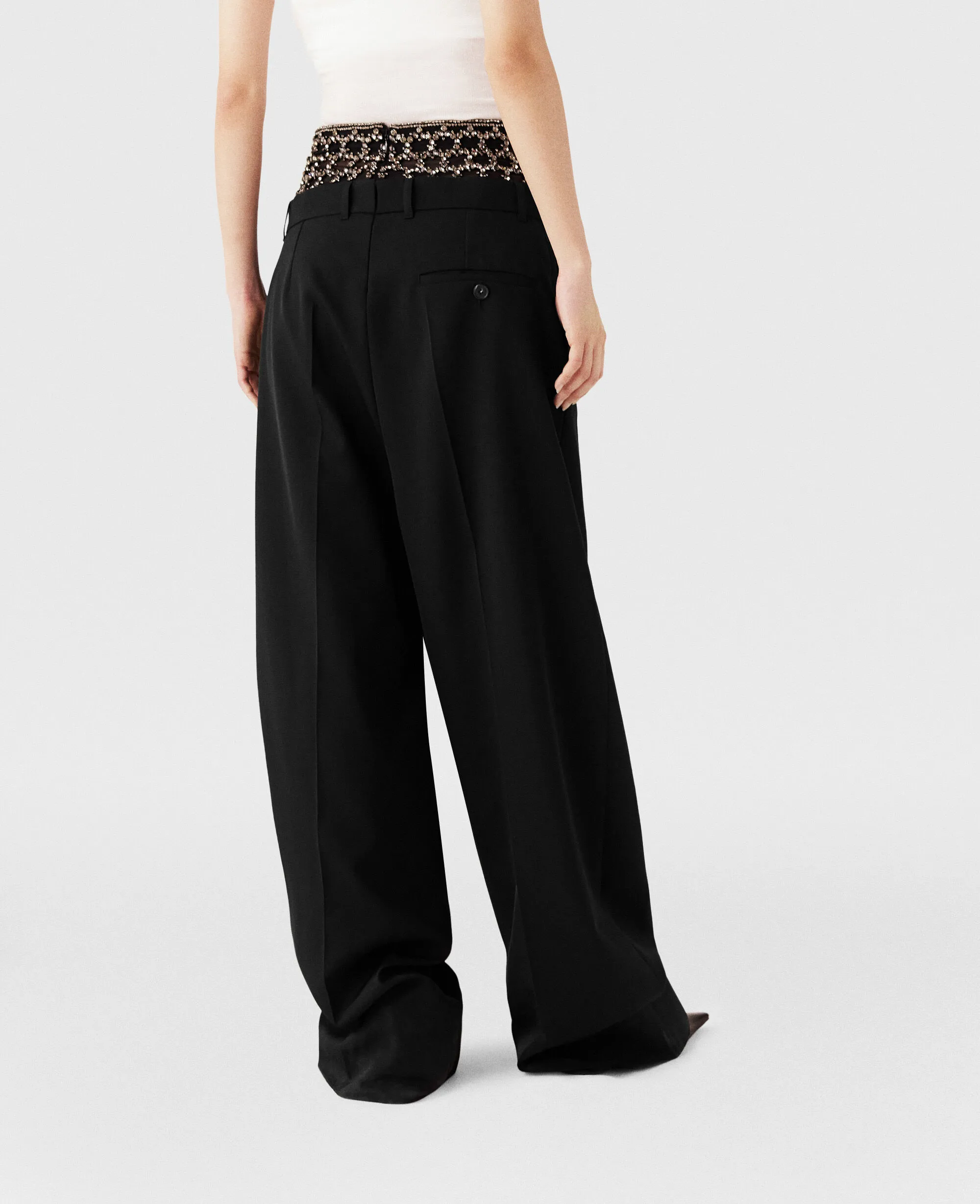 Crystal Cage Low-Rise Pants