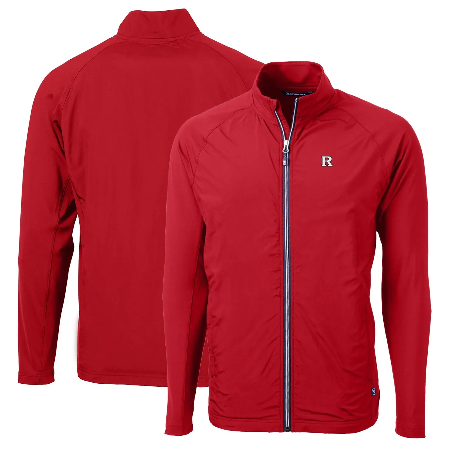 Cutter & Buck Rutgers Scarlet Knights Scarlet Big & Tall Adapt Eco Knit Hybrid Recycled Full-Zip Jacket