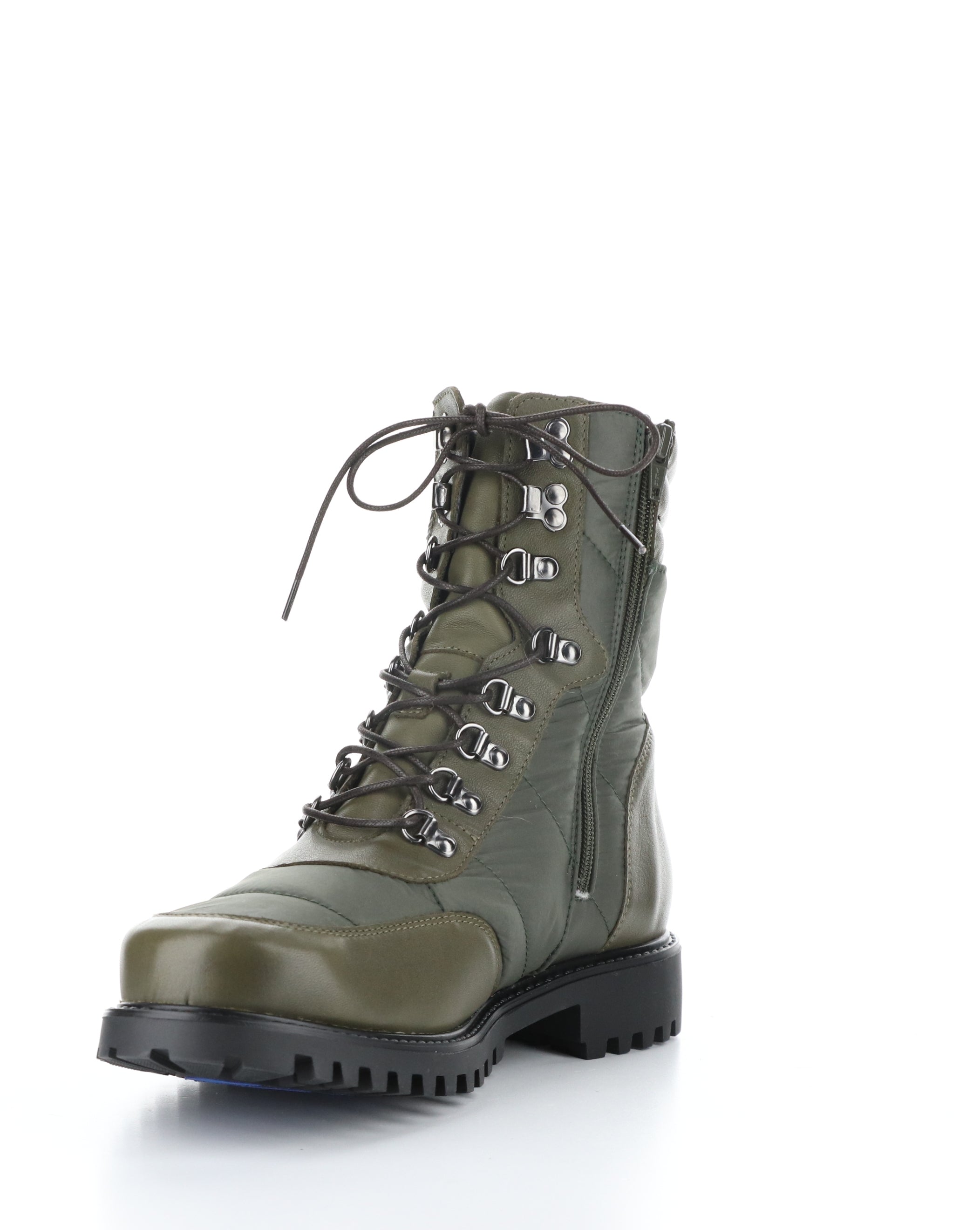 DARIO OLIVE Round Toe Boots