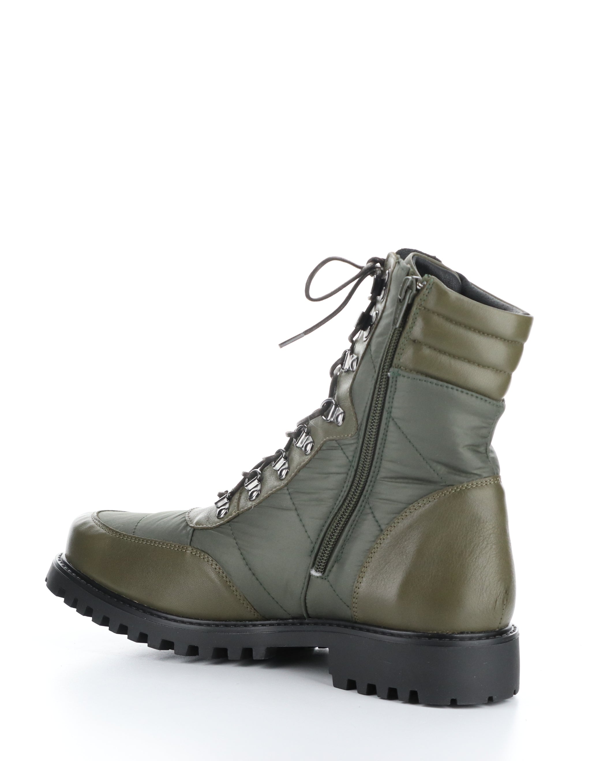 DARIO OLIVE Round Toe Boots