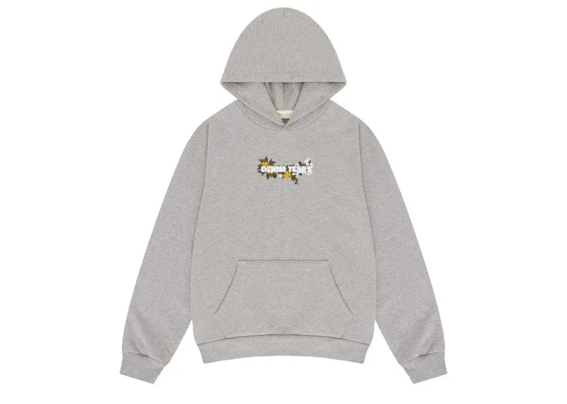 Denim Tears Embroidered Floral Hoodie Grey