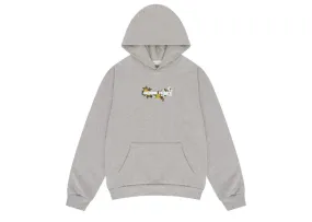 Denim Tears Embroidered Floral Hoodie Grey