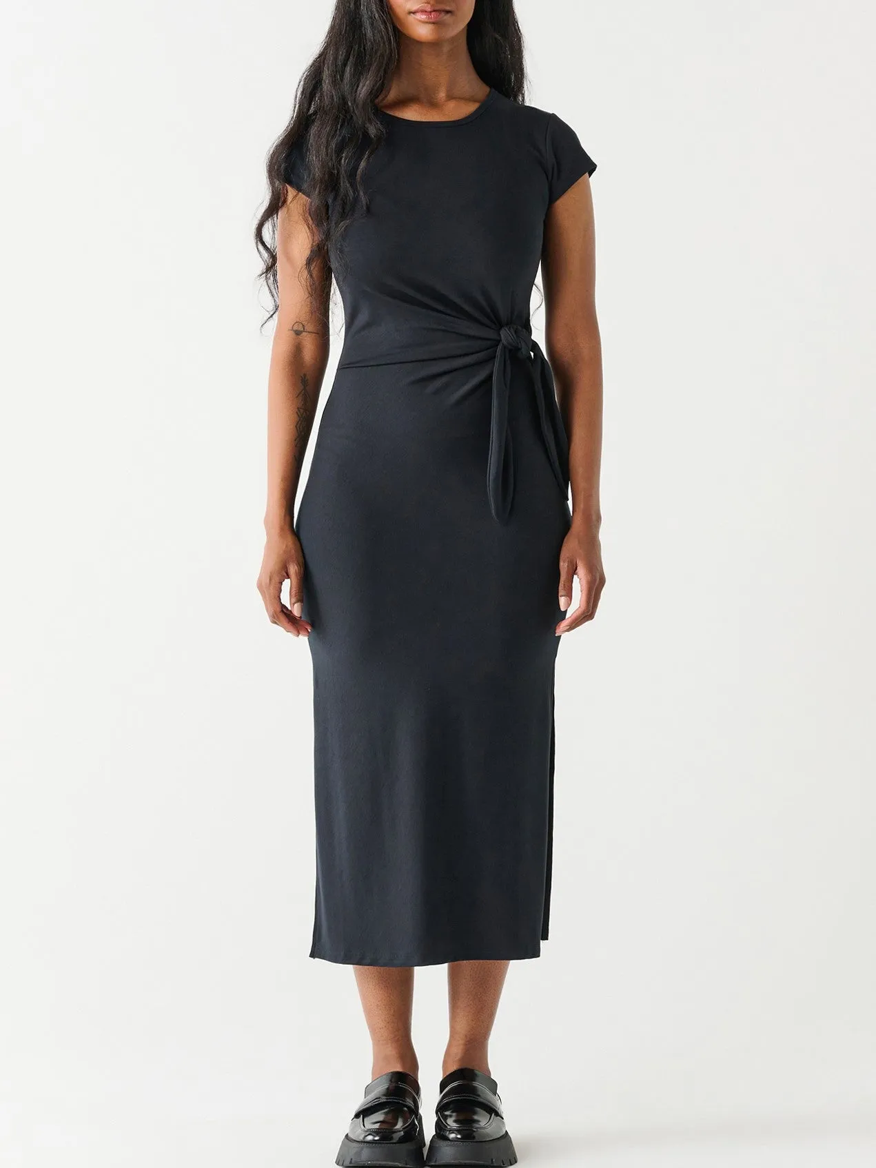 DEX Knotted Midi T-Shirt Dress