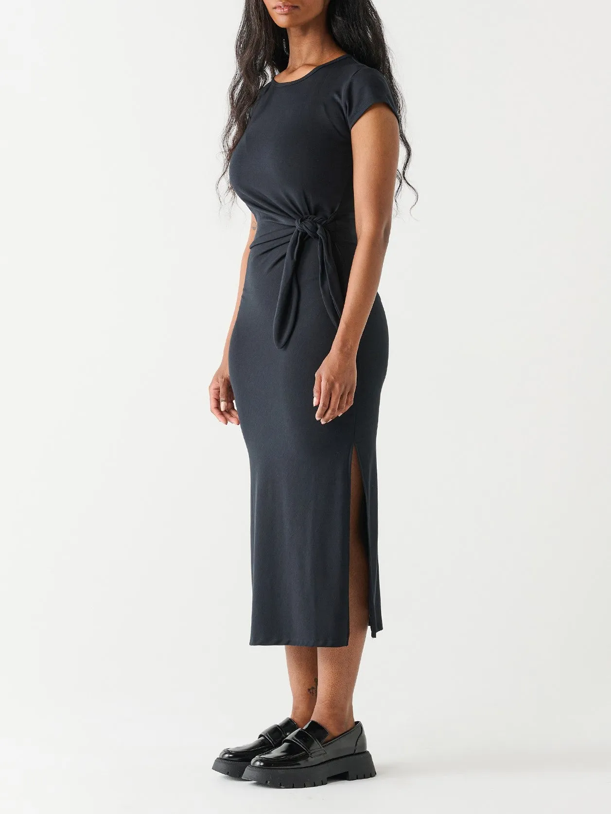 DEX Knotted Midi T-Shirt Dress