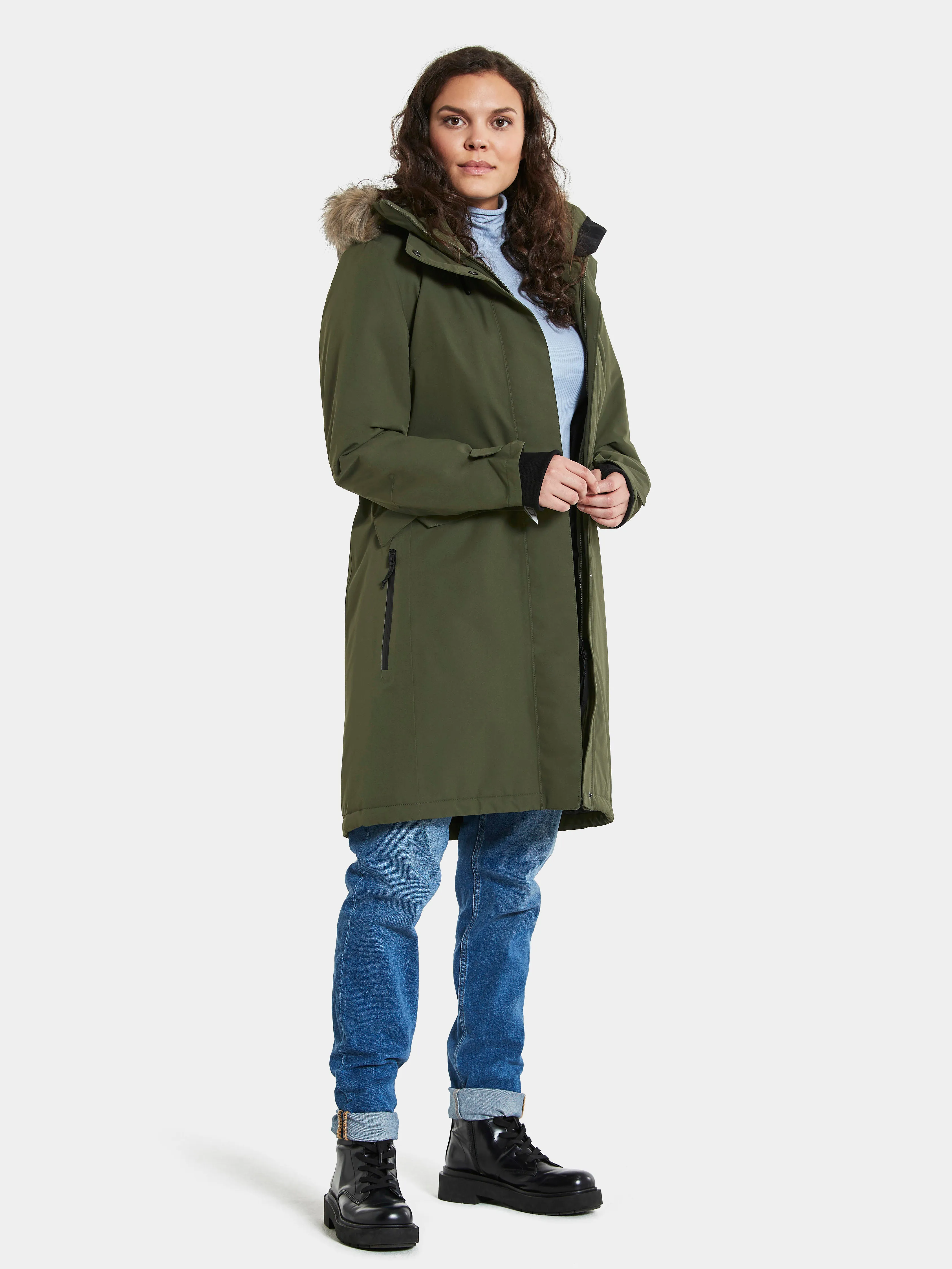 Didriksons Women's Erika Parka 3 Deep Green | Buy Didriksons Women's Erika Parka 3 Deep Green here | Outnorth