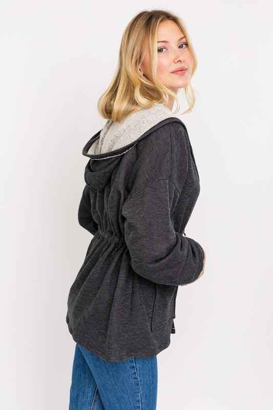 Drawstring Hoodie Jacket