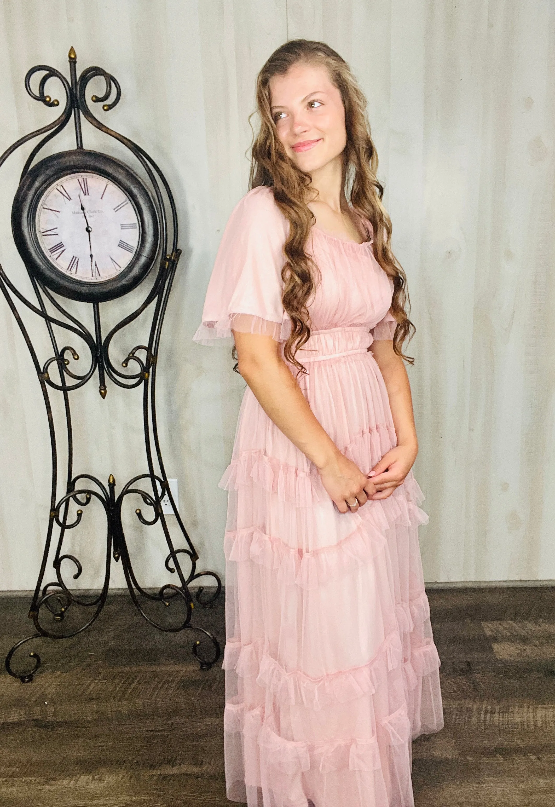 Dreaming Princess Maxi Dress- Pink