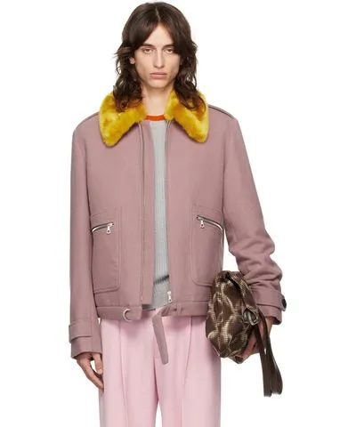 Dries Van Noten Pink Wool Jacket