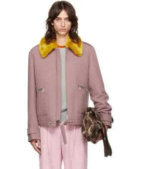 Dries Van Noten Pink Wool Jacket