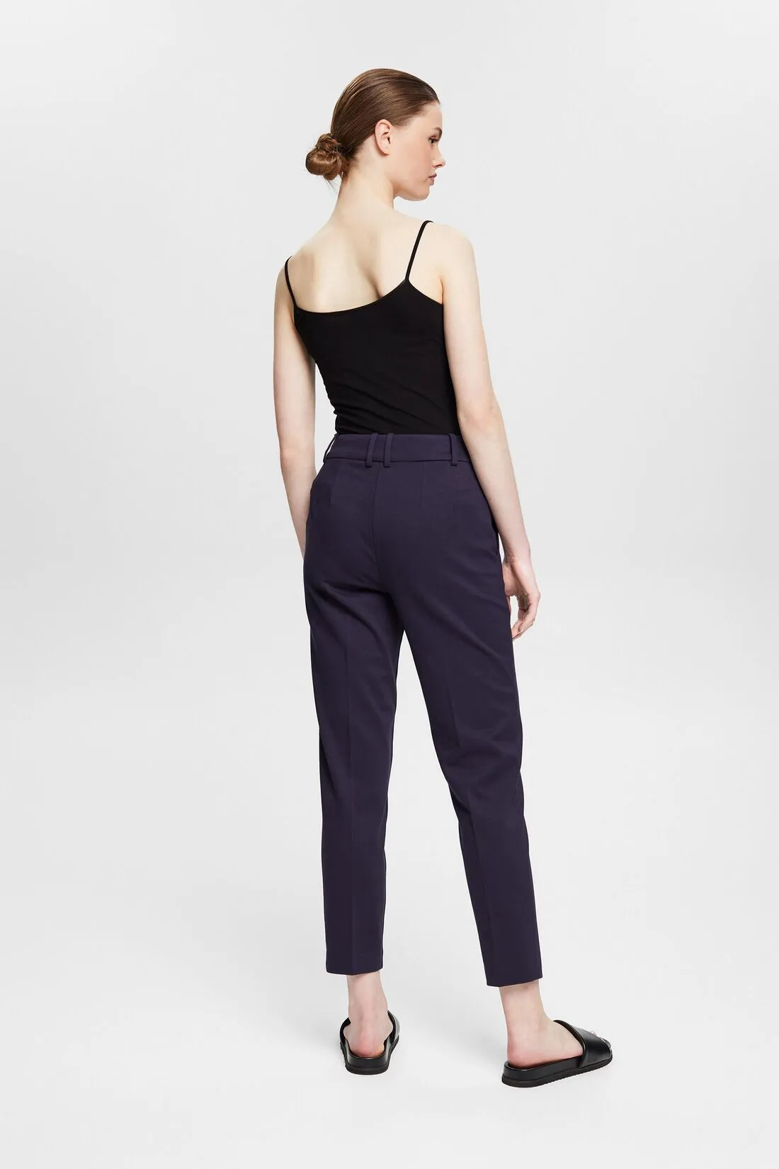 Esprit Ponti Tapered Trouser In Navy