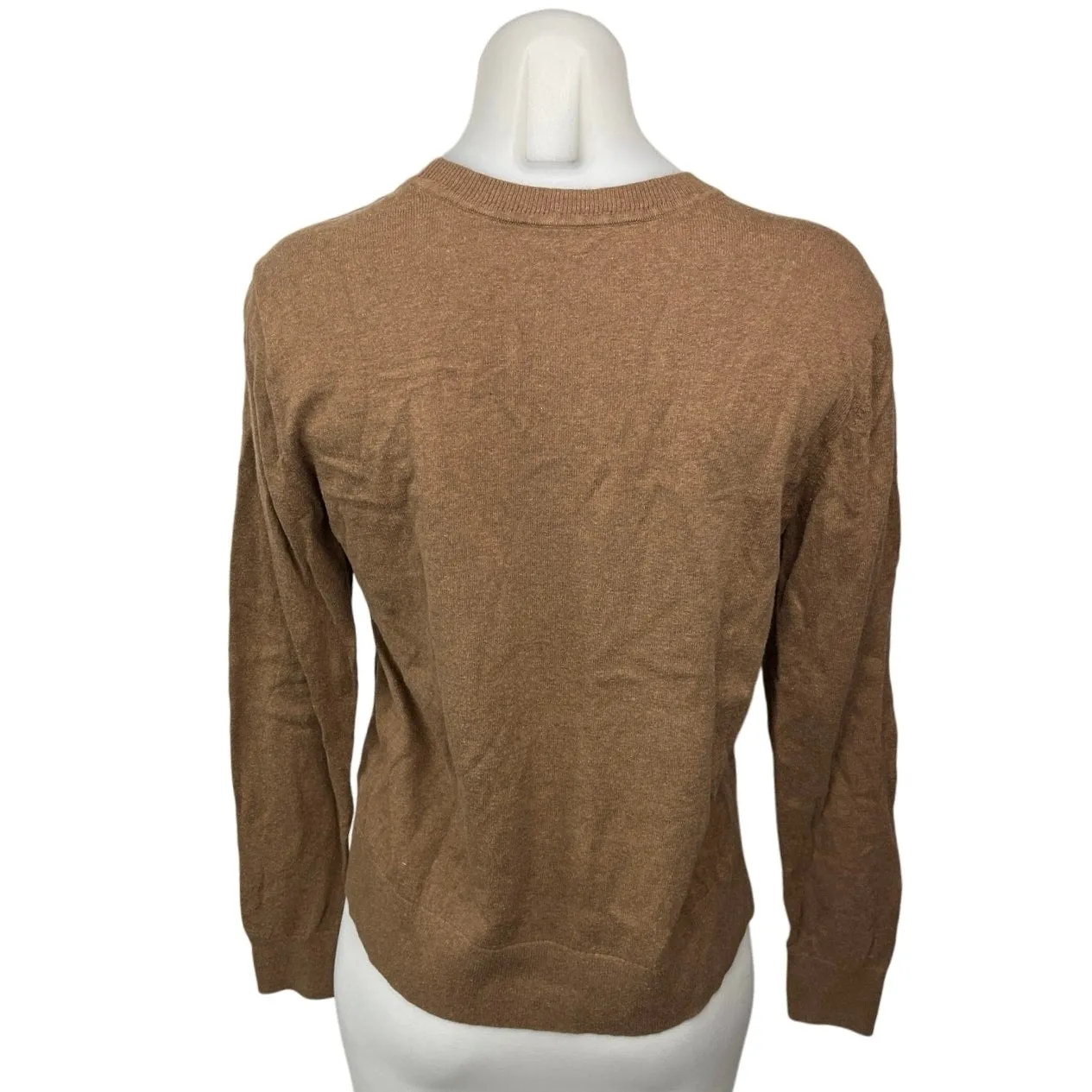 Everlane Women's Brown Knit Crew Neck Long Sleeve Pullover Sweater Top Size S