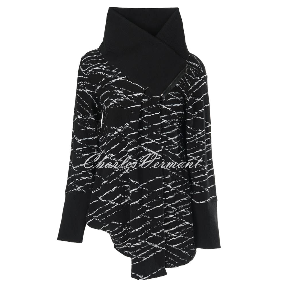 EverSassy Knit Cover Up Jacket - Style 12251 (Black)