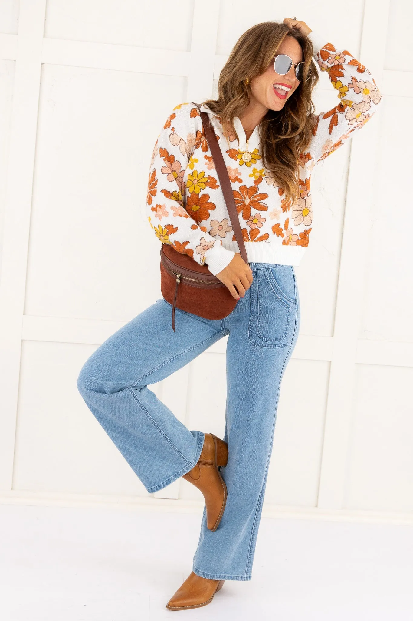 Fall Florals Sweater - FINAL SALE