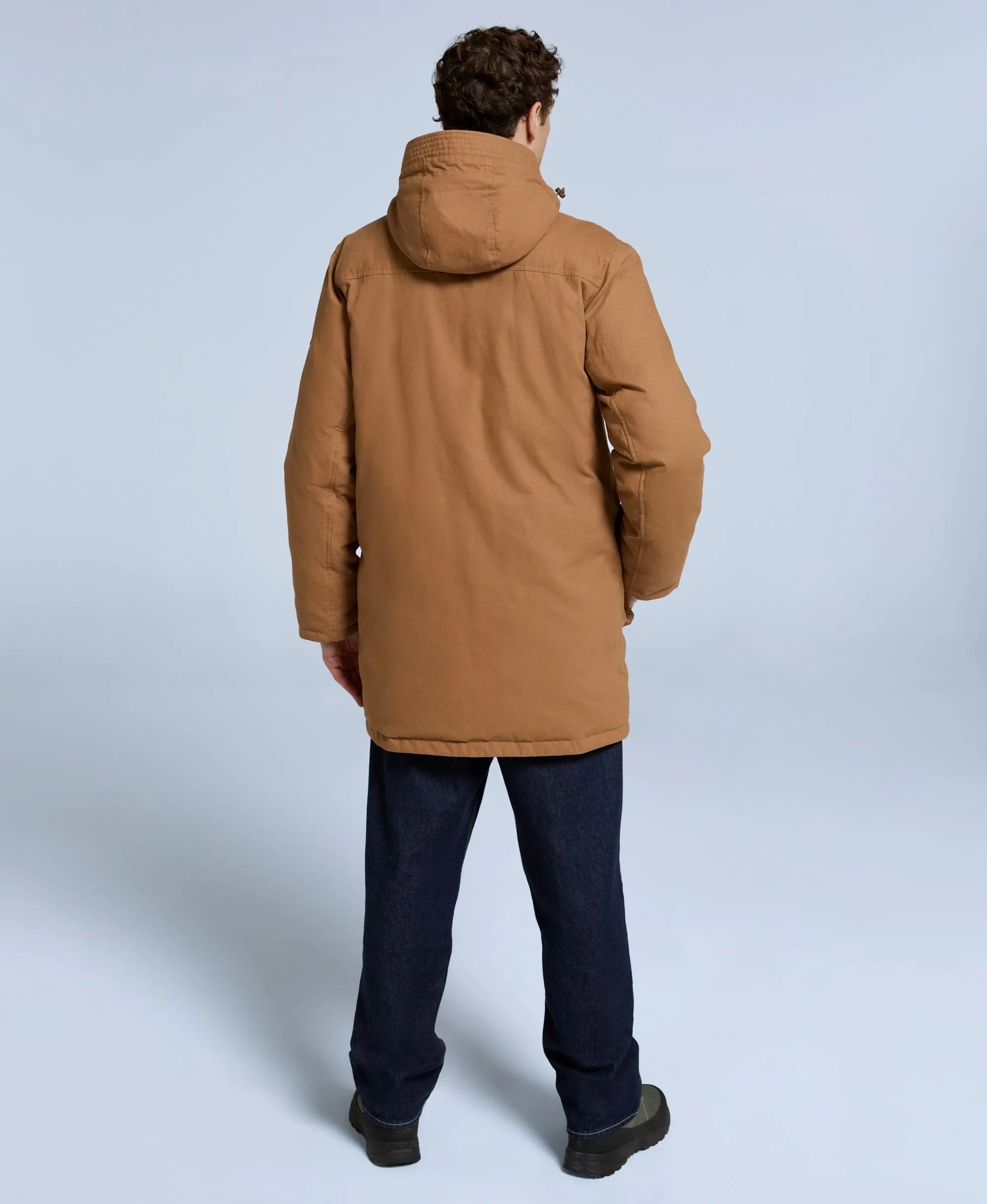 Fistral Mens Borg Lined Parka - Tan