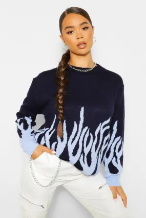 Flame Hem Sweater