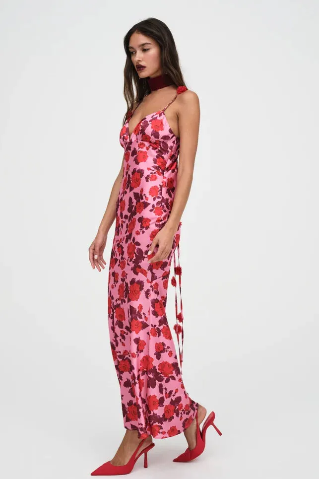 For Love & Lemons Huda Maxi Dress - Pink Floral