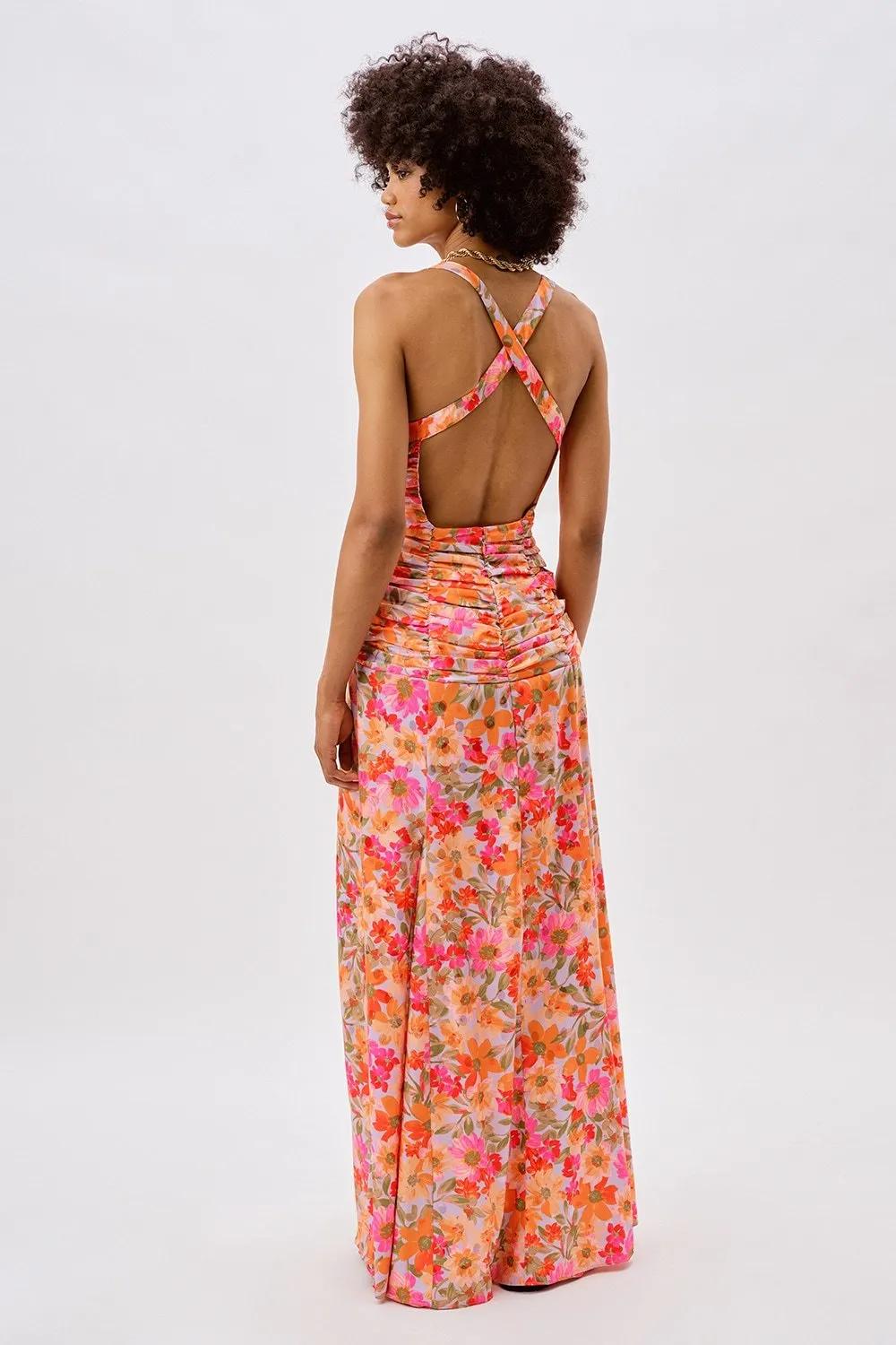 For Love & Lemons Willa Maxi Dress - Pink Floral