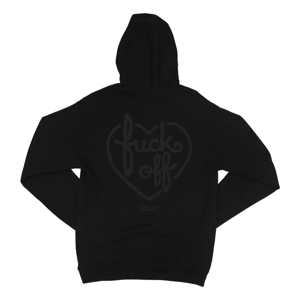 Fuck Off - Black Puff Hoodie