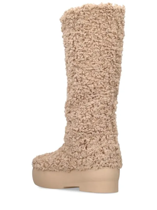 Gia Borghini   50mm Faux shearling snow boots 