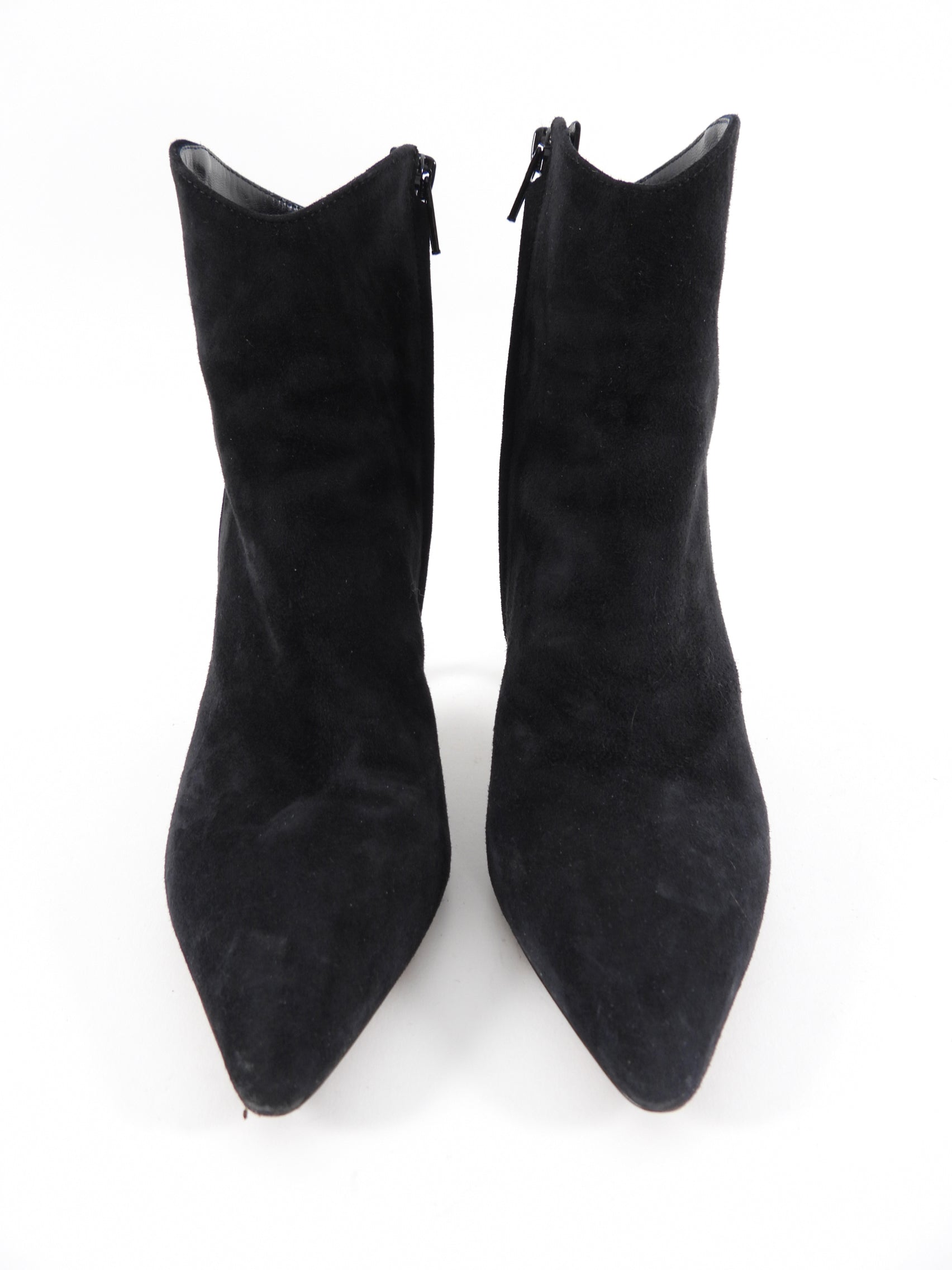 Giambattista Valli Black Suede Pearl Ankle Boots - 37