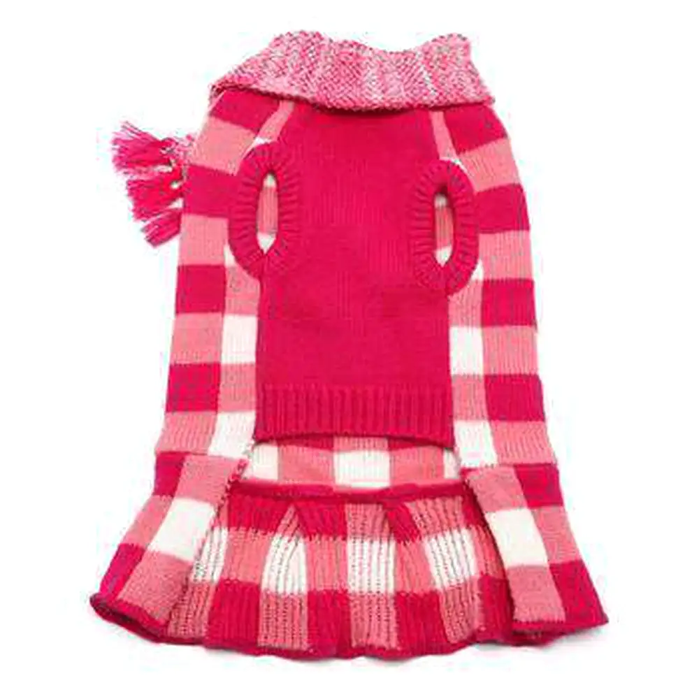 Gingham Dog Sweater Dress