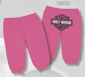 Harley-Davidson Baby Girls' Interlock Glitter Bar & Shield Pants - 4000603