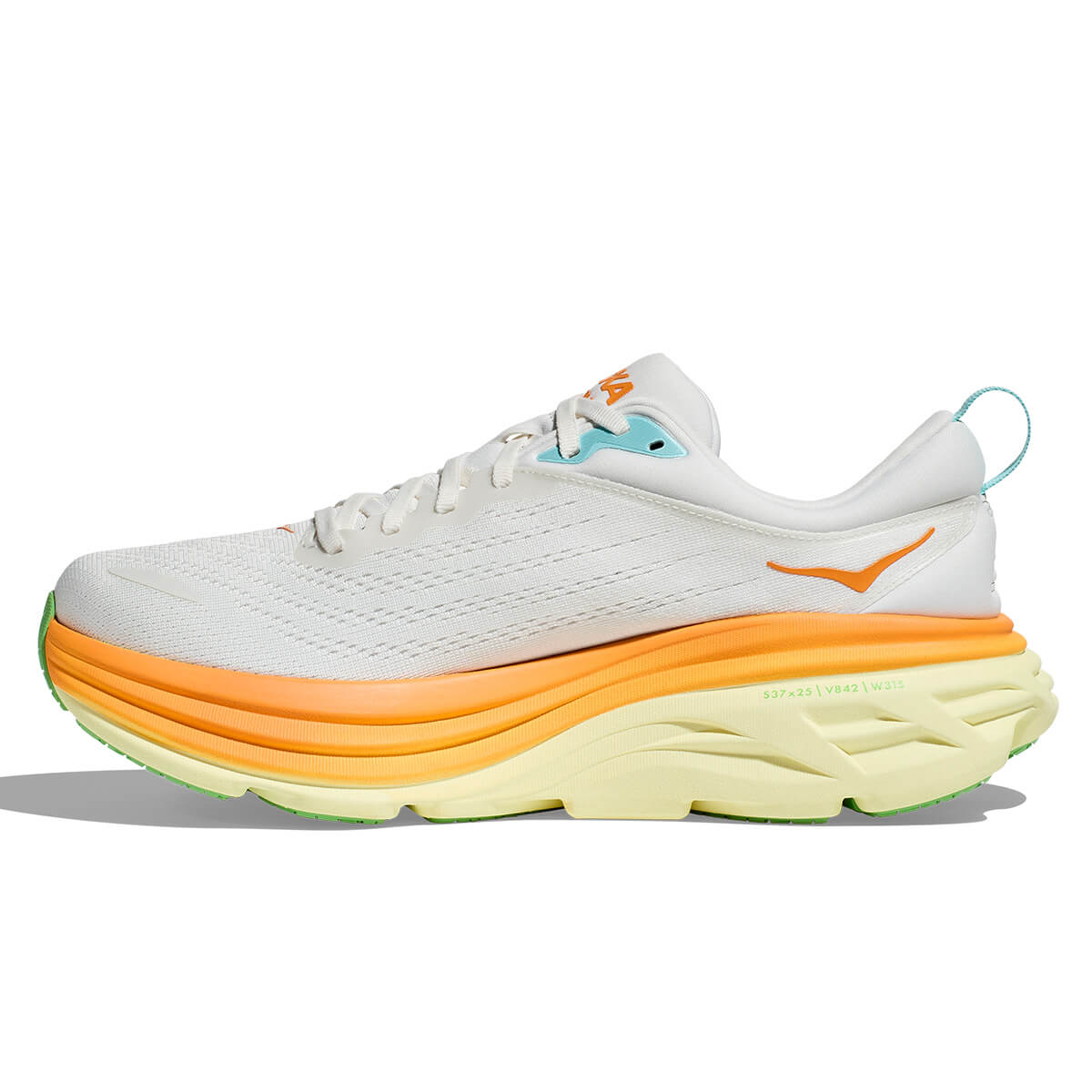 Hoka Bondi 8 Mens | Blanc De Blanc / Solar Flare