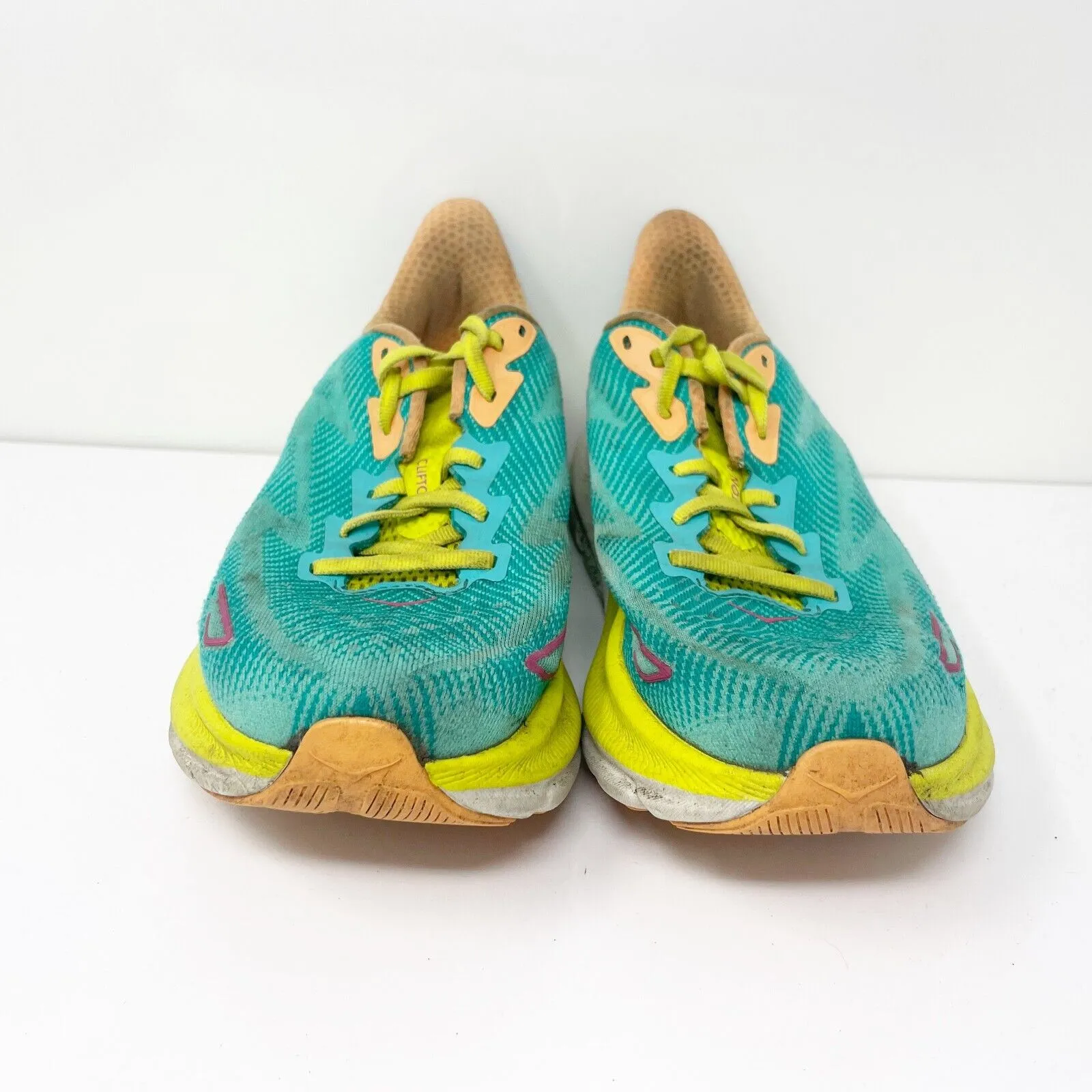 Hoka One One Womens Clifton 9 1127896 CEPR Green Running Shoes Sneakers Size 8 B