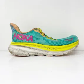 Hoka One One Womens Clifton 9 1127896 CEPR Green Running Shoes Sneakers Size 8 B