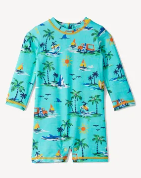 Infant Vintage Holiday Rashguard One Piece