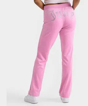 Juicy Couture Women's OG Big Bling Velour Track Pants