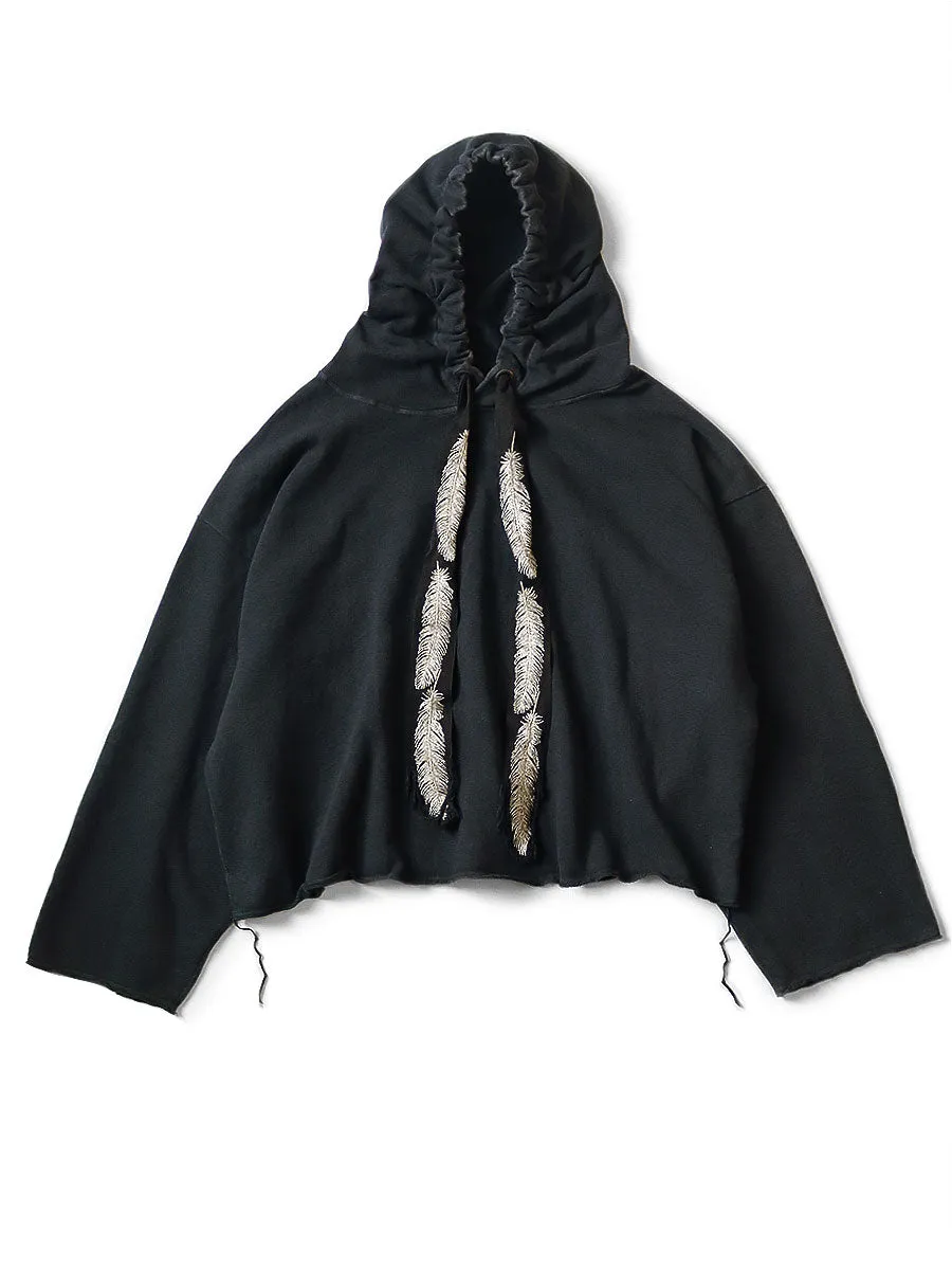 Kapital SWT Knit Feather Cord NAMAZU Hoodie - Black