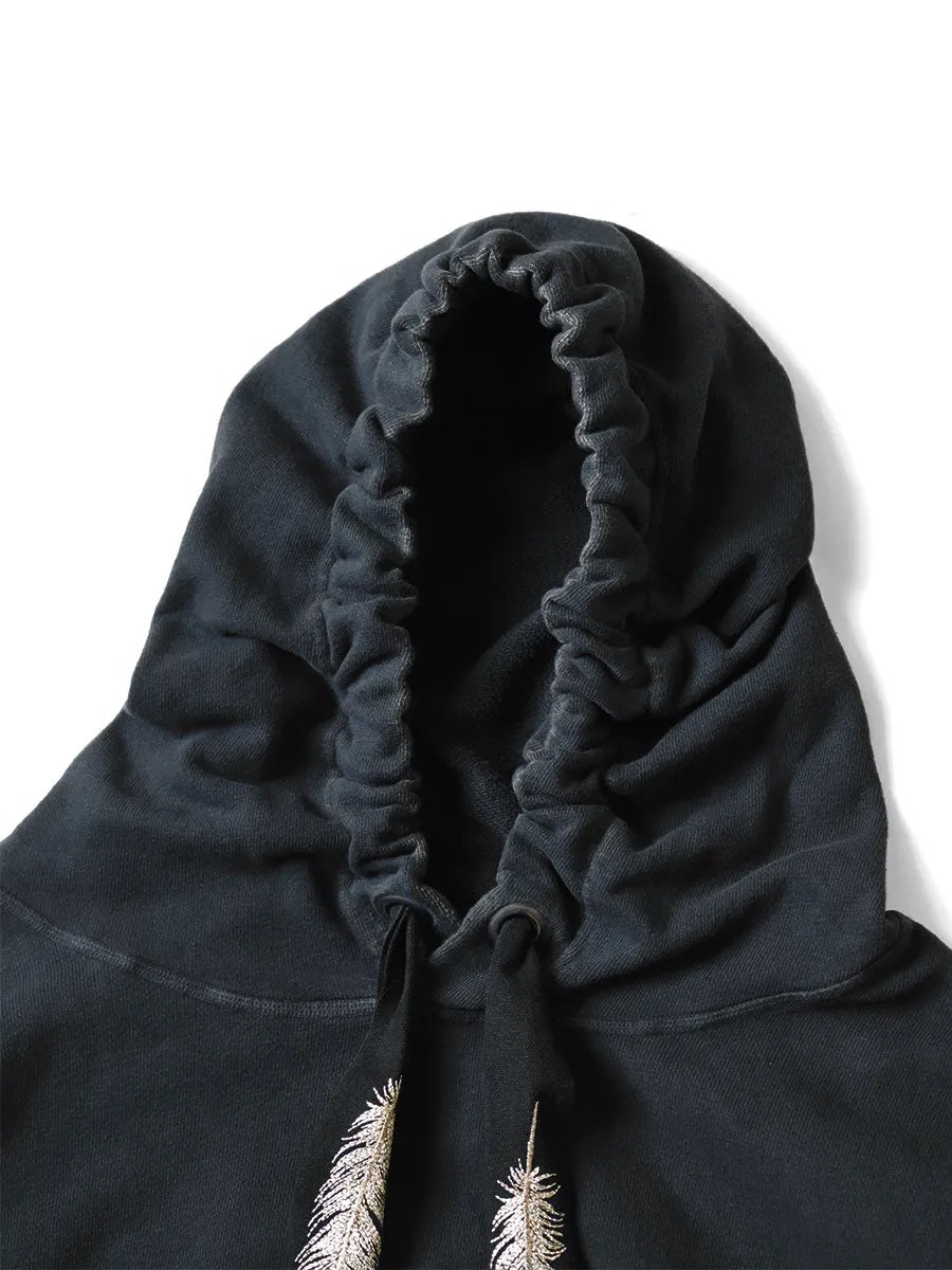 Kapital SWT Knit Feather Cord NAMAZU Hoodie - Black