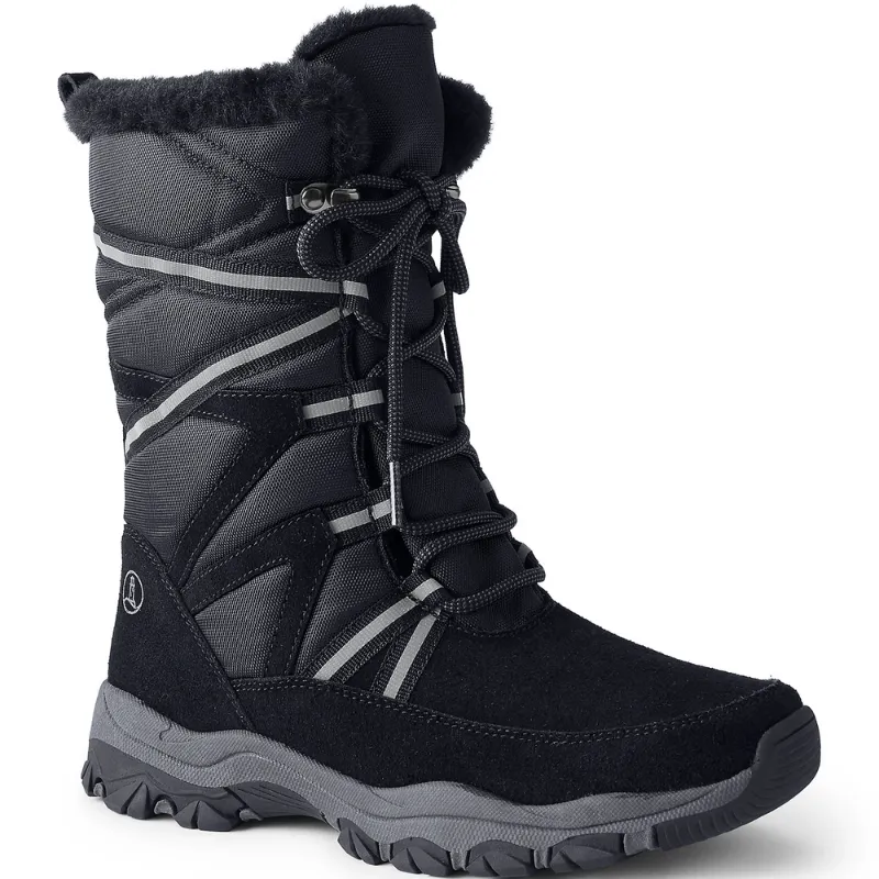 Lands' End Women's Expedition Black Snow Boots